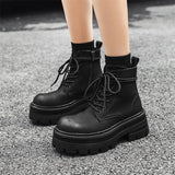Zingj / Winter 2023 Thick Bottom Martin Boots Male Carbon Black Trend Plus Velvet Derby Shoes British Locomotive Short Boots