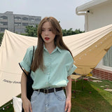 Elegant Blouses for Women Summer Shirts for Women 2024 Short Sleeve White Shirt for Women's Blouses