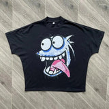 Men's T-Shirts Blutosatire Billdog Oversized T-Shirts Personalized Print High-Collar Sports Couples Short