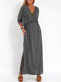 Summer 2025 Fashion Solid Color High Waist Open Fork Short Sleeve