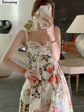 Women's Spaghetti Strap Prom Midi Dress Female Fashion Elegant Slim Evening Party Clothes