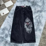 Year's Popular Style Graphics Jeans Y2K Hip-Hop Loose Jeans For Men And Women