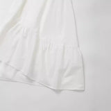 Spring Style Laminated Poplin Sling Dress At The Back