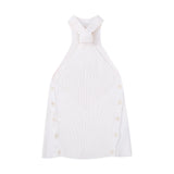 New Spring Style Hangs Neck Slim Buttons And Decorates Knitted Blouse