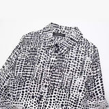 Spring Series Printed Long-Sleeved Belt Dress