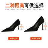 Zingj Fashion Simple Show Thin High Heels Wine Glass With High Heel Shallow Pointed Suede Women's Singles