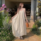 Zingj Seaside Resort Dress Niche Design Loose Show Back Fairy Travel