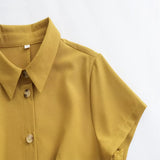Zingj Summer New Women's Fashion Casual Shirt Style Lapel Mini Dress