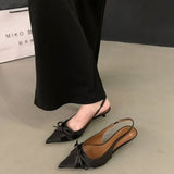 Pointed Bow High Heels Women 2025 New Summer Temperament And Thin And Head Sandals