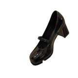 Zingj Black High Heels Women Spring 2024 New French Thick Heel Small Leather Shoes British Style Mary Jane Women's