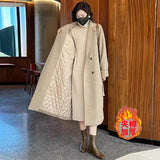 Zingj Chic Woolen Coat Foreign Style 2023 Autumn And Winter New Fashion Korean Version Loose Medium Long Plus Thick Woolen
