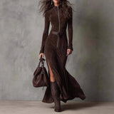 2025 Body-Buttoning Hip-Bottom Button Buckle Professional Dress