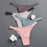 Panties Cotton Briefs Female Underpants Sexy Panties Thong Pantys Solid Color Intimates Lingerie Women