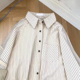 Striped Shirt Women 2025 Spring And Autumn New Design Small Top Style Wearing Long-Sleeved
