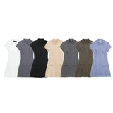 New Wide Pleated Lapel Short Fashionable Dress