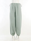 Pants Y2K Clothes Loose Drawstring Low Waist Joggers Trousers Women Casual Outfits Streetwear Baggy Wide Leg