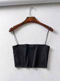 Summer Women's Crop Top Sexy Elastic Cotton Camis sleeveless Short Tank Top