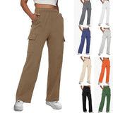 Sports Trousers High Waist Slimming Straight