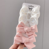 Leopard Print Hairpins Bowknot Hair Clips For Cute Girls Cotton Safty Barrettes Hairgrip Headwear Kids Hair