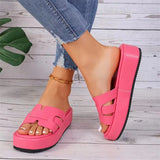 Thick Bottom Slippers 2025 Summer New Round Head Pine Pastry Bottom Casual Cold Slippers