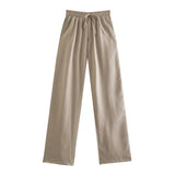 New Pocket Pendent Loose Shirt Elastic Waist Pant