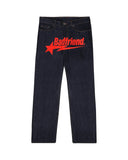 Jeans Badfriend Letter Printed Pants Hip-Hop Baggy Jeans Original Old-Fashioned Punk Street