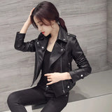 Zingj Coat Female 2024 New Spring And Autumn Female Short Slim Locomotive Leather Jacket Female Small Shi Korean Version Leather
