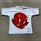 Kd Is Little Devil Graffiti Hip-Hop Printed Street Short-Sleeved T-Shirt Men And Women Retro Loose In