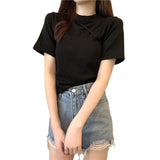 Zingj 2024 New Korean Wind Detachable Sleeve Knit T-Shirt Knit Sling Vest Wearing A Suit Schoolgirl-Outfit