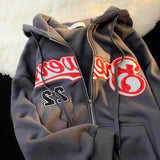 Printing Hoodies Women High Street Retro Loose Simple Sweatshirts Vintage Casual Long Sleeve Sweatshirt Women Clothes