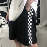 Shorts Oversize Harajuku Plus Sizes Cycling Plaid High Waist Summer Hip Hop Harajuku Sports Korean Sweatpants