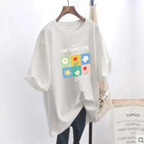 casual women's T-shirt Ulzzang streetwear Kawai fruit print T-shirt Korean shirt Harajuku short-sleeved camiseta