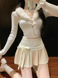 Lace Pleated Mini
