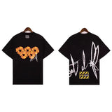 Printed Flower Wood Cotton Loose Sweater Y2K Hip Hop Street Pullover For