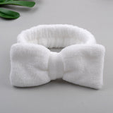 New OMG Letter Coral Fleece Wash Face Bow Hairbands For Women Girls Headbands Headwear Hair Bands Turban Hair