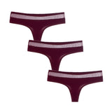 Women G-String Cotton Thongs Solid Sexy Panties Lace Underwear Female T-back Underpants Girls Bikini Panty Thongs