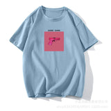 Ins Wind Printing T-Shirts For Women's Summer New Loose Round-Neck Cotton Short-Sleeved