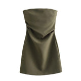New Sexy Wrinkle Slimming Dress With Short Breasts In