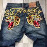 Year's Hot Gothic Y2K Men's Jeans Hip-Hop Loose Punk Style Harajuku