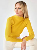 Zingj Color Half Turtleneck Sweater 2024 Autumn And Winter Female (24 Color Spot) Slim Knit Bottom