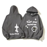 Skull Print Hooded Hoodie Ins Trendy Men's High Street Hoodie In Spring And