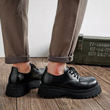 Zingj Shoe Men Summer Low Top Martin Boots Plasole Black Toge Shoes British Casual Small Leather Shoes