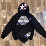 Hip-Hop Street Letter Printed Hoodie Y2K Fashion Pullover Sweater