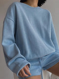 Women High Quality Hoodies Tracksuits 2 Piece Set Summer Autumn Sweatshirt + Sporting Shorts Outfit Solid Pants