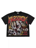New Gothic Funny Street Trend Hip-Hop Printed High Street Casual Men's And Women's Short-Sleeved Round-Necked