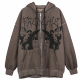 New Hoodie Jersey Women Loose Street Sports Zipper Open Shirt Y2k Coat