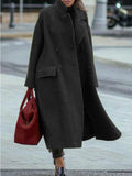 Woolen Solid Color Temperament Commute