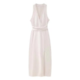 New Translucent V-Collar Dress