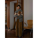Reindeer Print Knitted Cardigan- Outfit