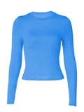 Solid Color Long Sleeve Top- Outfit